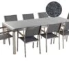 Conjunto De Jardín Mesa Con Tablero De Piedra Natural Gris Pulido 220 Cm, 8 Sillas Grises GROSSETO 2 Conjunto De Jardín Mesa Con Tablero De Piedra Natural Gris Pulido 220 Cm, 8 Sillas Grises GROSSETO -Beliani undef src sa picid 378069 type whitesh image
