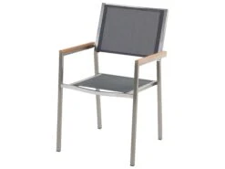 Conjunto De Jardín Mesa Con Tablero De Piedra Natural De 180 Cm, 6 Sillas Grises GROSSETO 18 Conjunto De Jardín Mesa Con Tablero De Piedra Natural De 180 Cm, 6 Sillas Grises GROSSETO -Beliani undef src sa picid 396343 type whitesh image