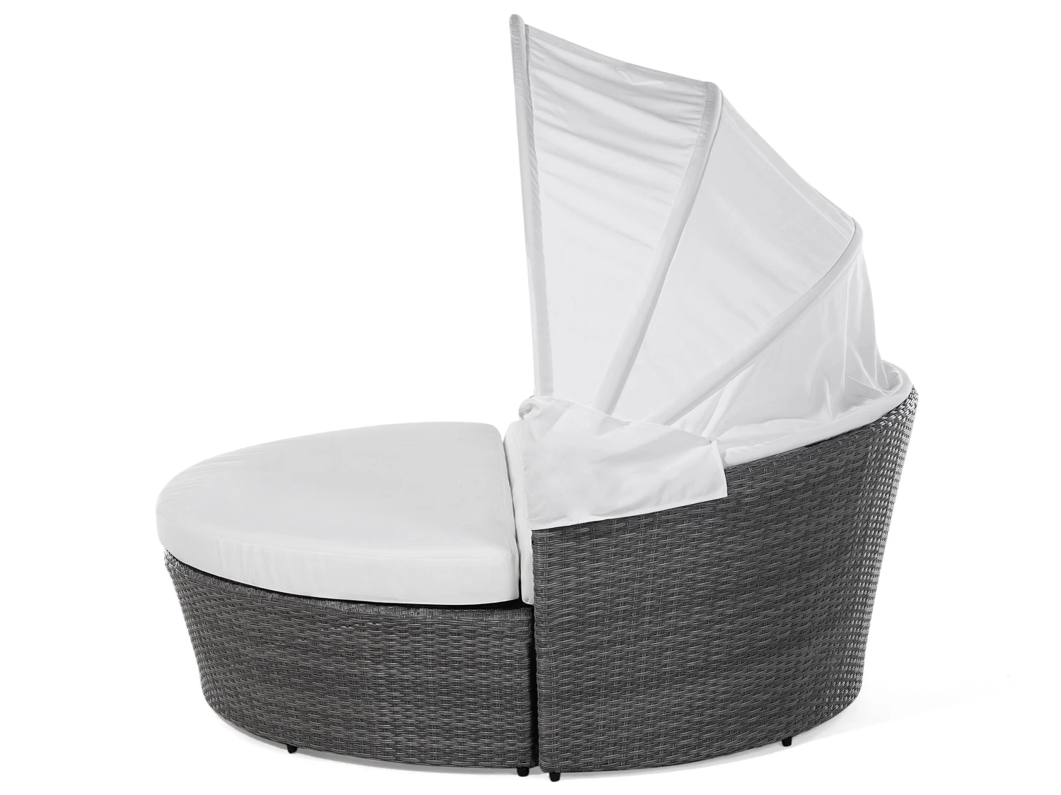 Cama De Exterior De Ratán Gris/blanco Crema SYLT LUX 10 Cama De Exterior De Ratán Gris/blanco Crema SYLT LUX - Imagen 8