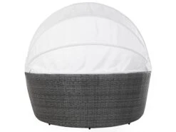 Cama De Exterior De Ratán Gris/blanco Crema SYLT LUX 20 Cama De Exterior De Ratán Gris/blanco Crema SYLT LUX -Beliani undef src sa picid 679673 type whitesh image