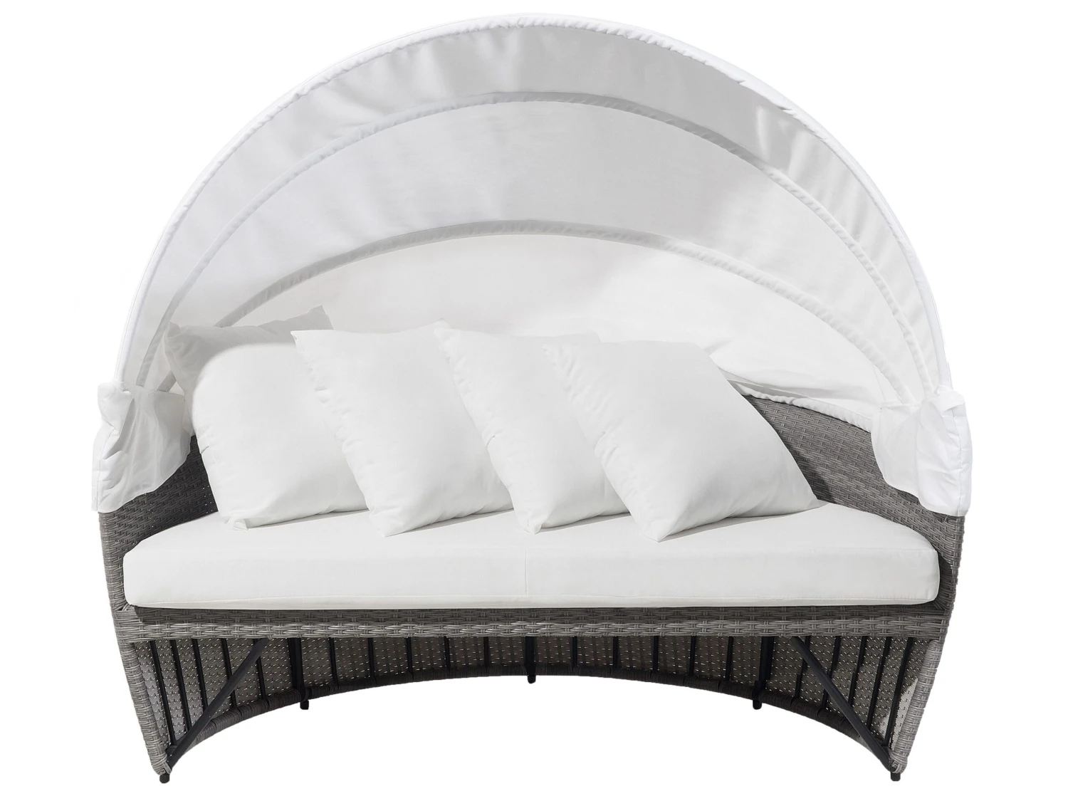 Cama De Exterior De Ratán Gris/blanco Crema SYLT LUX 12 Cama De Exterior De Ratán Gris/blanco Crema SYLT LUX - Imagen 10
