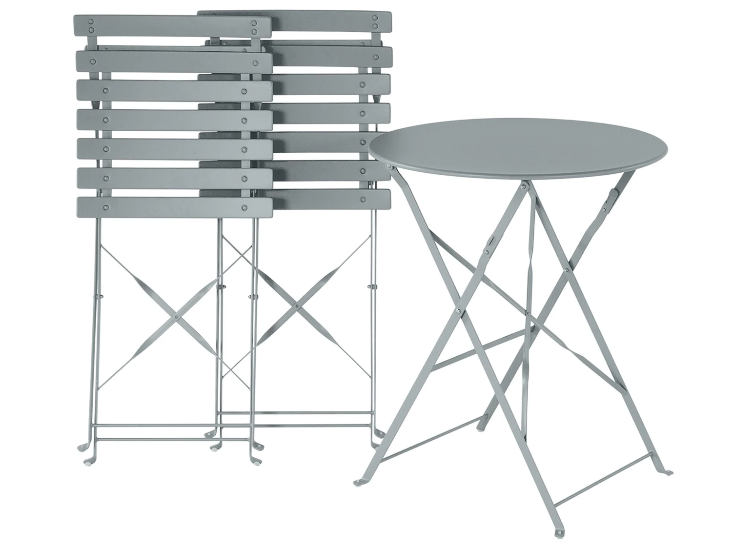 Conjunto De Balcón De Metal Gris FIORI 7 Conjunto De Balcón De Metal Gris FIORI - Imagen 5