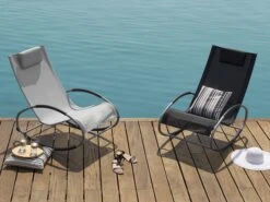 Silla De Jardín Mecedora Negro CAMPO 13 Silla De Jardín Mecedora Negro CAMPO -Beliani undef src sa picid 689253 type color image