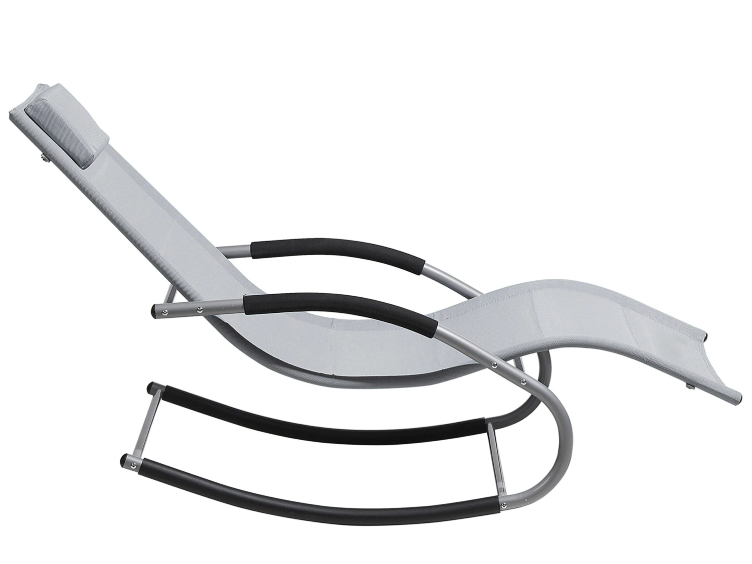 Tumbona De Jardín Mecedora Gris Claro CARANO 8 Tumbona De Jardín Mecedora Gris Claro CARANO - Imagen 6