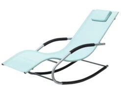 Tumbona De Jardín Mecedora Azul Claro CARANO 16 Tumbona De Jardín Mecedora Azul Claro CARANO -Beliani undef src sa picid 708289 type whitesh image