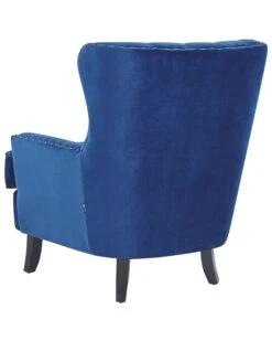 Sillón De Terciopelo Azul Oscuro VIBORG II 16 Sillón De Terciopelo Azul Oscuro VIBORG II -Beliani undef src sa picid 708305 type whitesh image