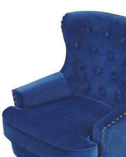 Sillón De Terciopelo Azul Oscuro VIBORG II 17 Sillón De Terciopelo Azul Oscuro VIBORG II -Beliani undef src sa picid 708306 type whitesh image