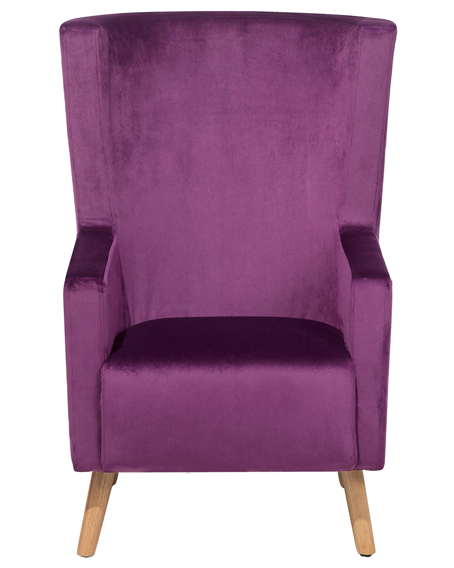 Sillón De Terciopelo Violeta/madera Clara ONEIDA 5 Sillón De Terciopelo Violeta/madera Clara ONEIDA - Imagen 3