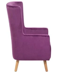 Sillón De Terciopelo Violeta/madera Clara ONEIDA 14 Sillón De Terciopelo Violeta/madera Clara ONEIDA -Beliani undef src sa picid 710523 type whitesh image