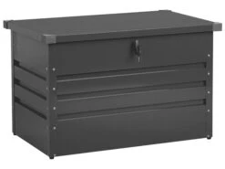 Arcón Para Exterior Gris Grafito 100x62 Cm CEBROSA -Beliani undef src sa picid 717643 type whitesh image