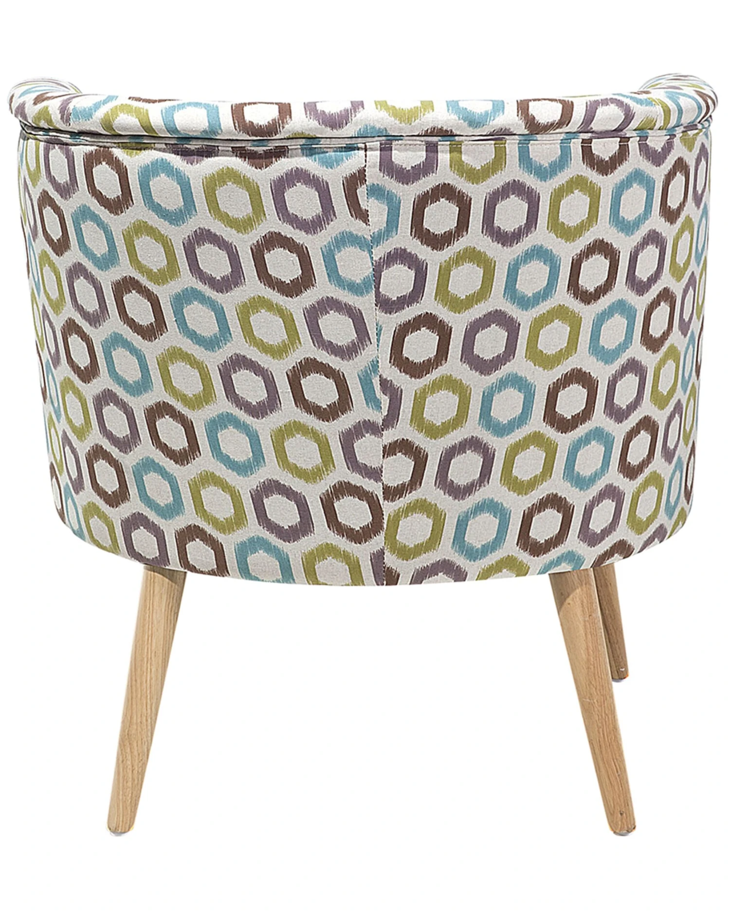 Sillón Tapizado Con Patrón Geométrico Multicolor ODENZEN 7 Sillón Tapizado Con Patrón Geométrico Multicolor ODENZEN - Imagen 5