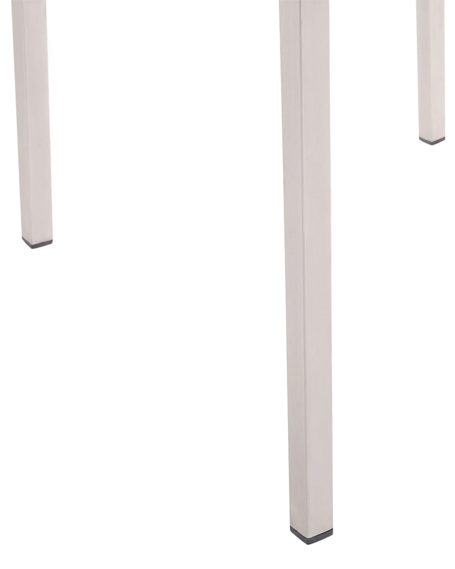 Conjunto De 6 Sillas De Jardín De Poliéster/acero Blanco/plateado/madera Clara GROSSETO 8 Conjunto De 6 Sillas De Jardín De Poliéster/acero Blanco/plateado/madera Clara GROSSETO - Imagen 6