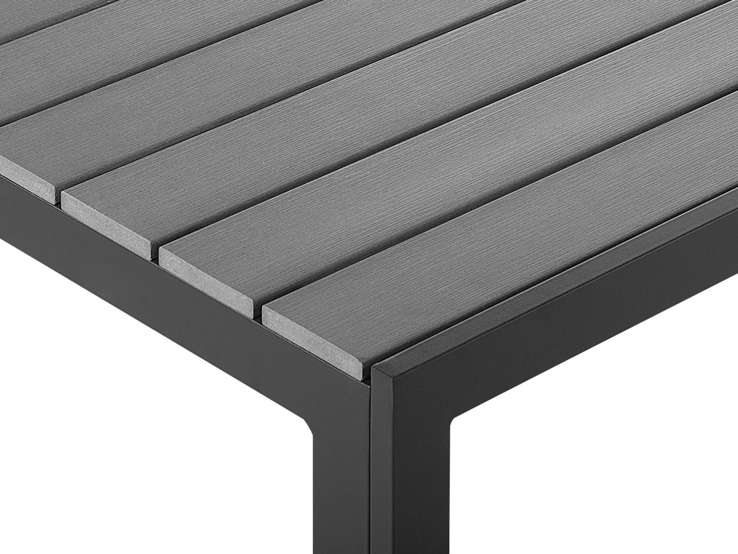 Mesa De Jardín Gris/negro 150 X 90 Cm COMO 7 Mesa De Jardín Gris/negro 150 X 90 Cm COMO - Imagen 5