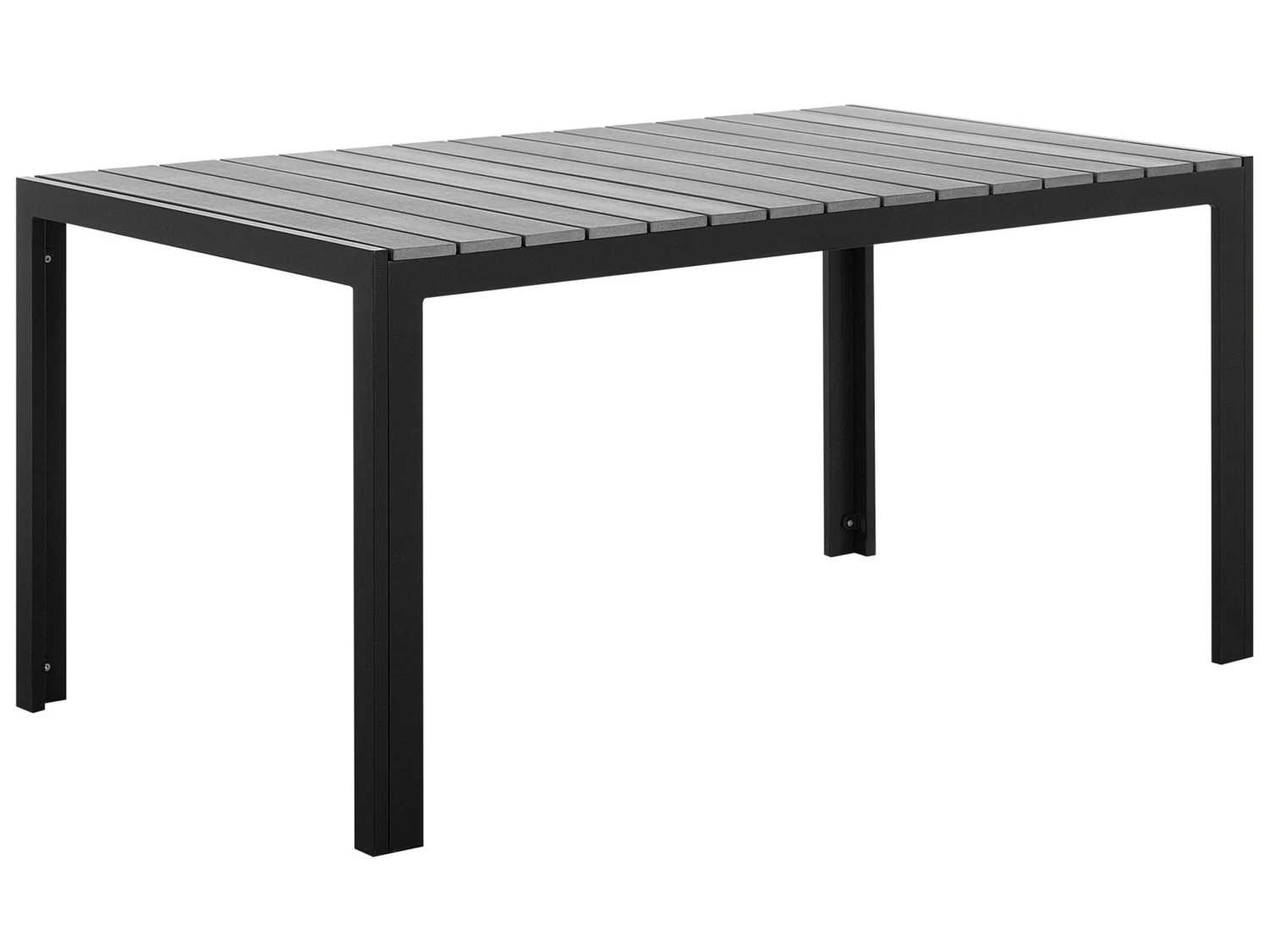 Mesa De Jardín Gris/negro 150 X 90 Cm COMO 3 Mesa De Jardín Gris/negro 150 X 90 Cm COMO