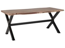 Mesa De Comedor De Madera De Acacia Clara/negro Varios Tamaños VALBO