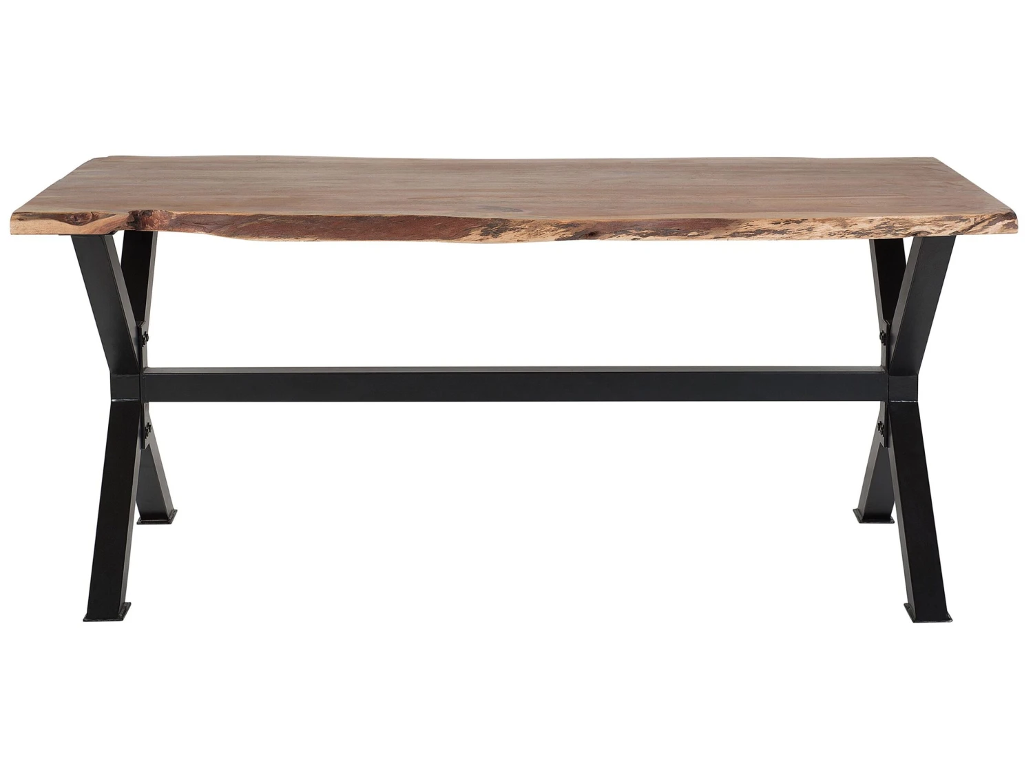 Mesa De Comedor De Madera De Acacia Clara/negro Varios Tamaños VALBO 9 Mesa De Comedor De Madera De Acacia Clara/negro Varios Tamaños VALBO - Imagen 7
