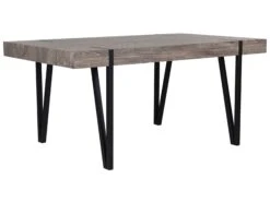 Mesa De Comedor Madera Oscura/negro Varios Tamaños ADENA