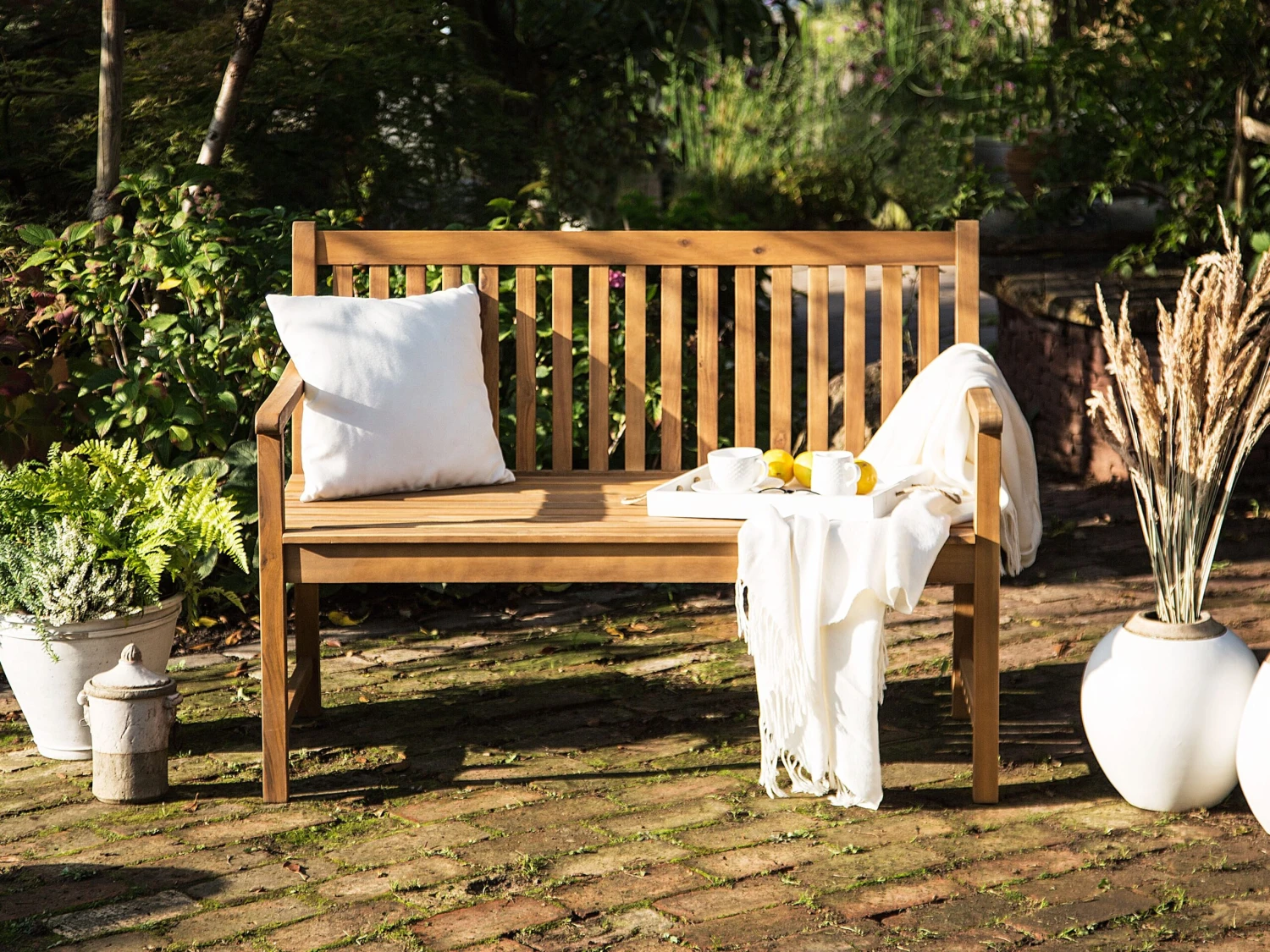 Banco De Jardín De Madera 120 Cm VIVARA - Imagen 2