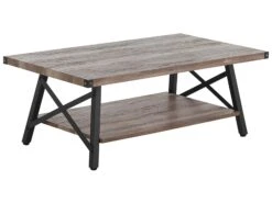 Mesa De Centro Gris Pardo/negro 100 X 55 Cm CARLIN