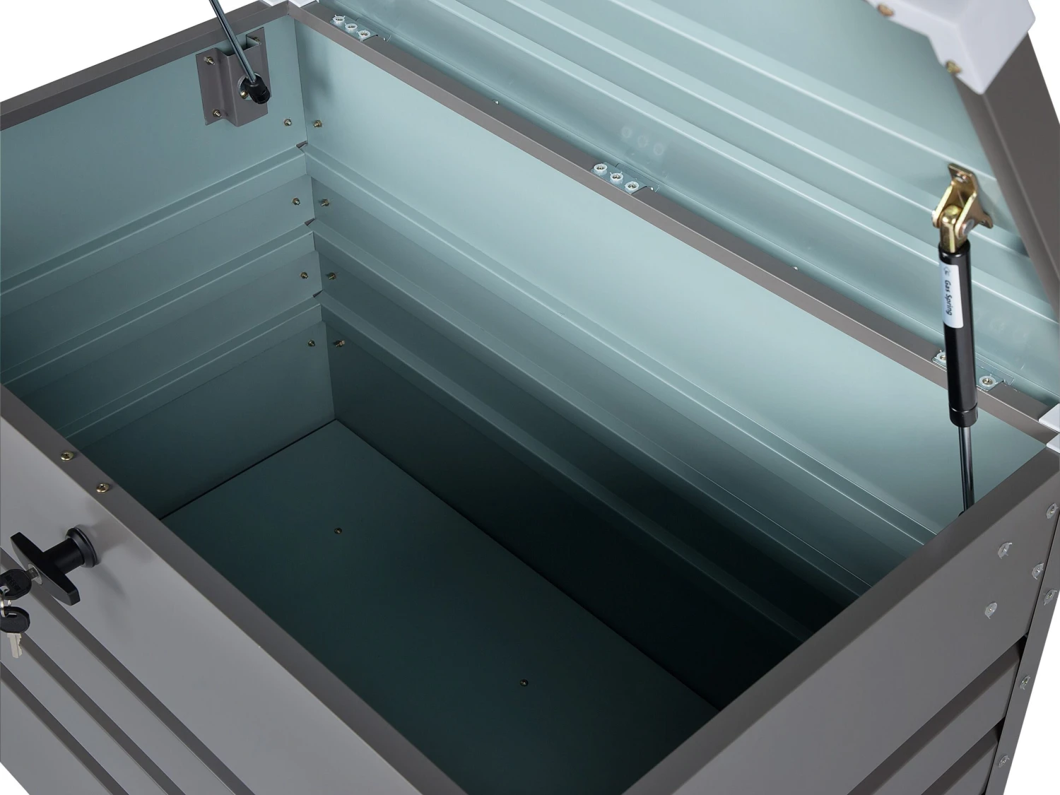 Arcón Para Exterior Gris 132x62 Cm CEBROSA 7 Arcón Para Exterior Gris 132x62 Cm CEBROSA - Imagen 5