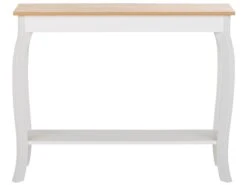 Consola Madera Clara/blanco 100 X 31 Cm HARTFORD 11 Consola Madera Clara/blanco 100 X 31 Cm HARTFORD -Beliani undef src sa picid 758506 type whitesh image