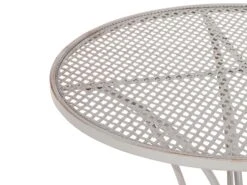Mesa De Jardín De Metal Gris Claro ⌀ 71 Cm CILENTO 14 Mesa De Jardín De Metal Gris Claro ⌀ 71 Cm CILENTO -Beliani undef src sa picid 763379 type whitesh image