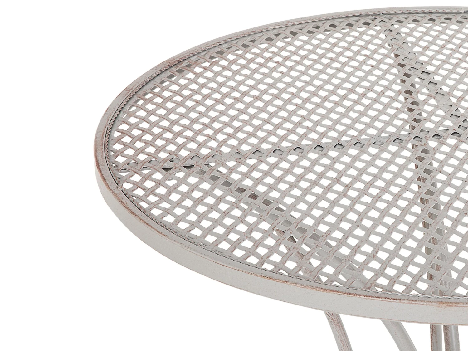 Mesa De Jardín De Metal Gris Claro ⌀ 71 Cm CILENTO 7 Mesa De Jardín De Metal Gris Claro ⌀ 71 Cm CILENTO - Imagen 5