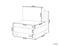 Sillón Modular Tapizado Gris Oscuro FEVIK 14 Sillón Modular Tapizado Gris Oscuro FEVIK -Beliani undef src sa picid 763556 type whitesh image