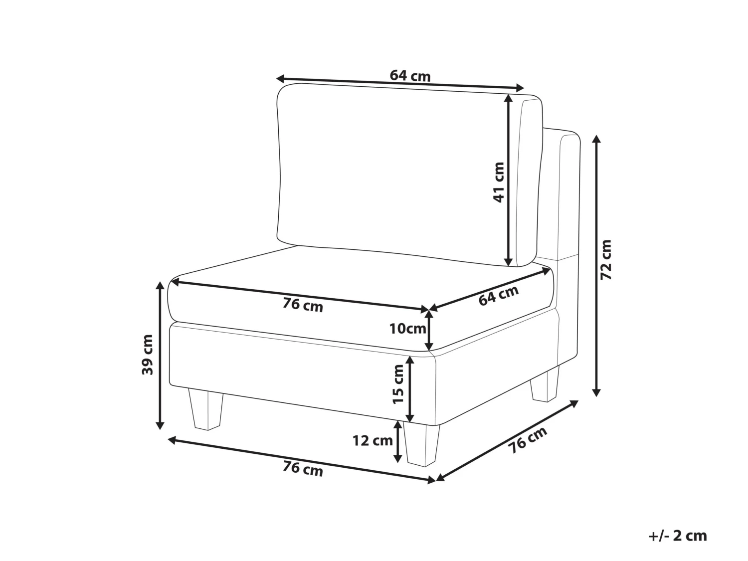 Sillón Modular Tapizado Gris Oscuro FEVIK 8 Sillón Modular Tapizado Gris Oscuro FEVIK - Imagen 7
