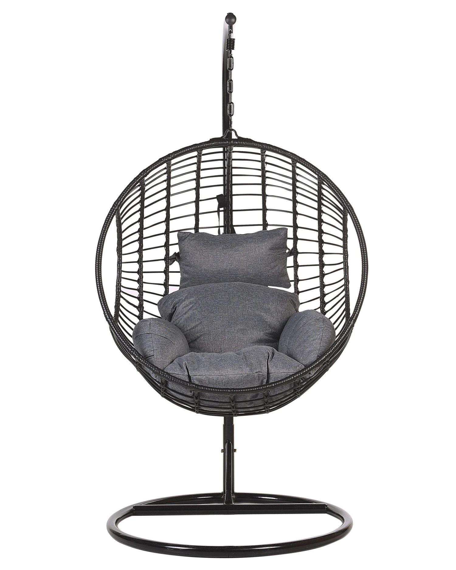 Silla Colgante De Ratán Negra ASPIO 8 Silla Colgante De Ratán Negra ASPIO - Imagen 6