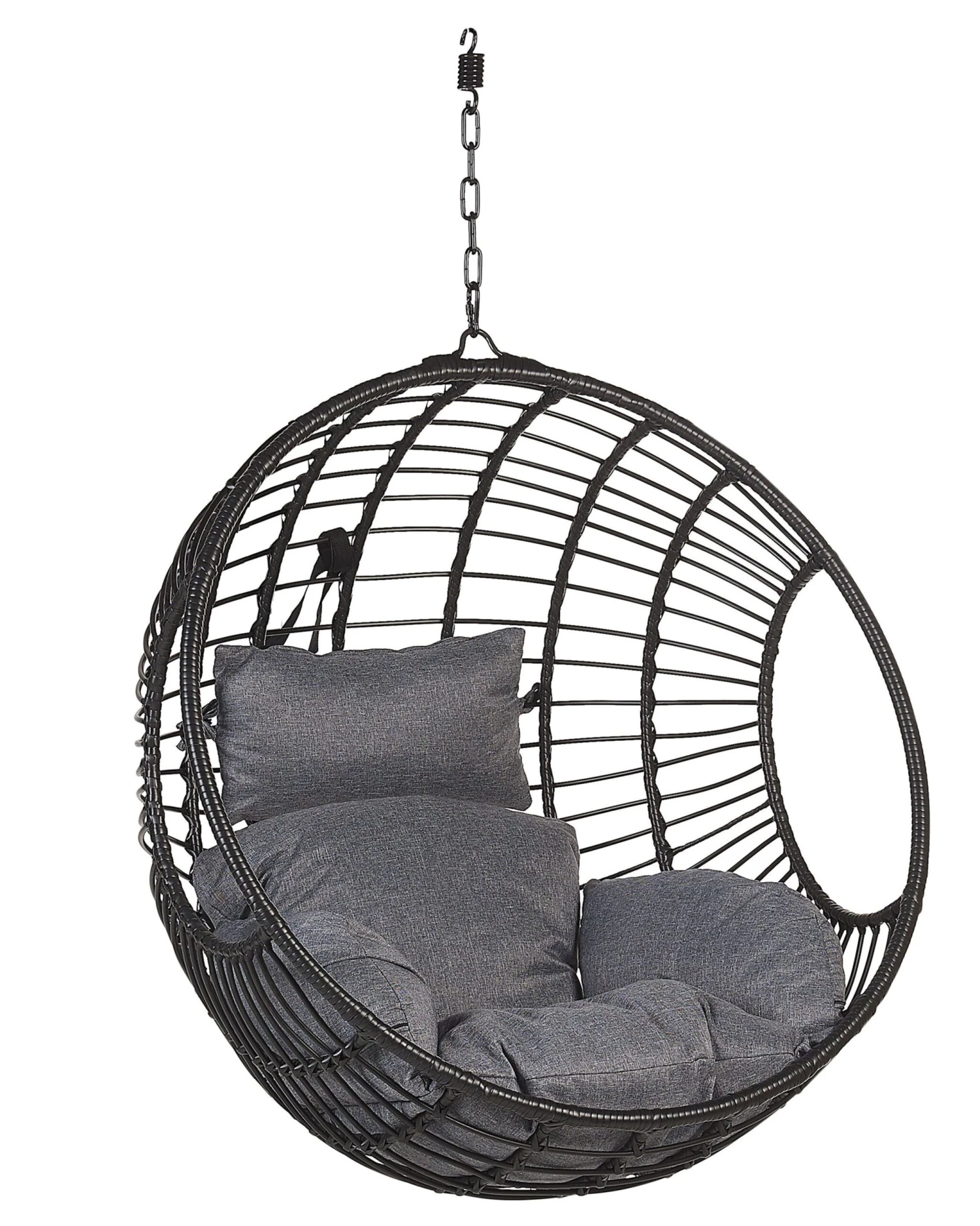 Silla Colgante De Ratán Negra ASPIO 10 Silla Colgante De Ratán Negra ASPIO - Imagen 8