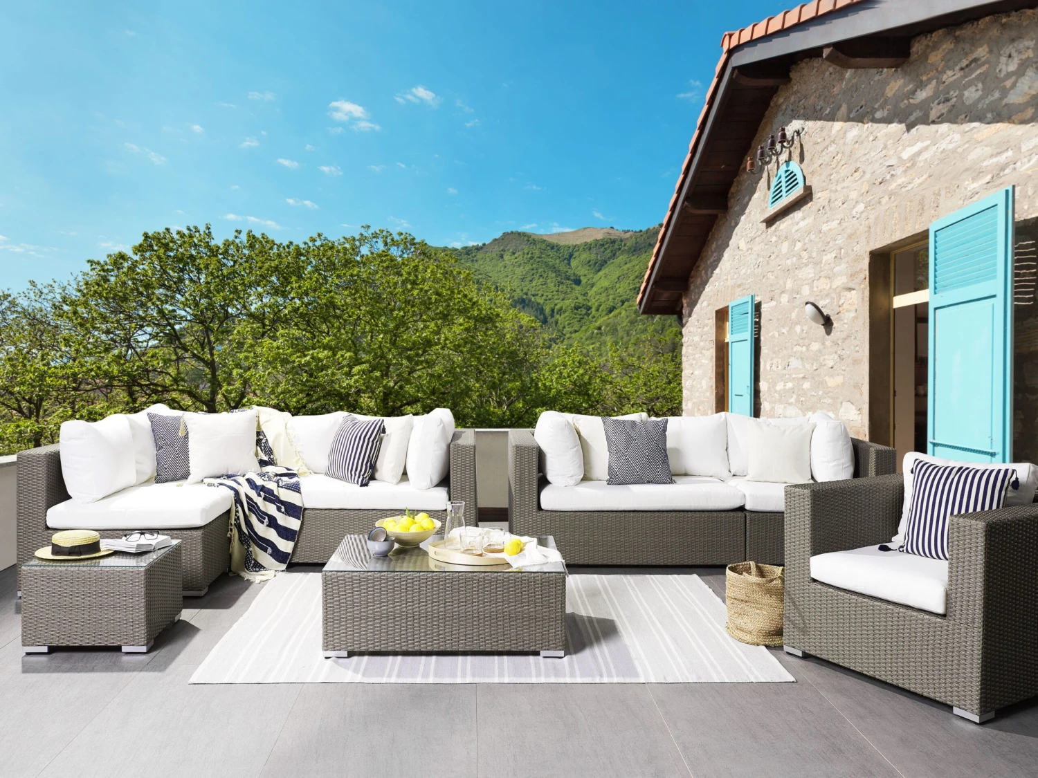 Conjunto De Jardín De Ratán Gris Pardo MAESTRO II 7 Conjunto De Jardín De Ratán Gris Pardo MAESTRO II - Imagen 5