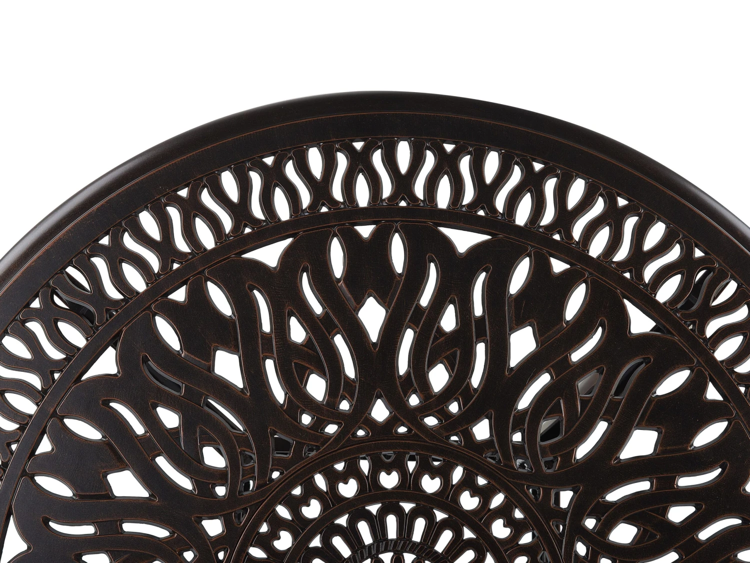 Mesa De Comedor De Metal Marrón Oscuro ⌀ 90 Cm ANCONA 8 Mesa De Comedor De Metal Marrón Oscuro ⌀ 90 Cm ANCONA - Imagen 6