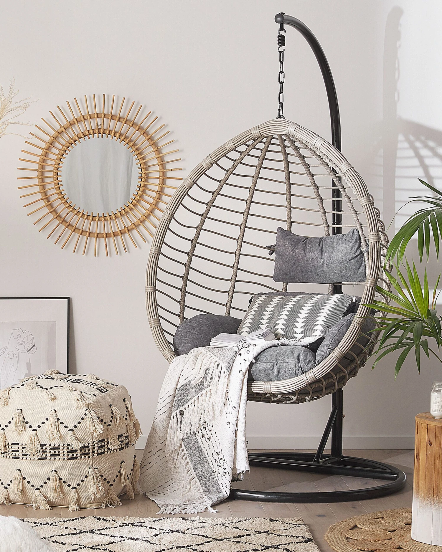 Soporte Para El Sillón Colgante Negro STAN 4 Soporte Para El Sillón Colgante Negro STAN - Imagen 2