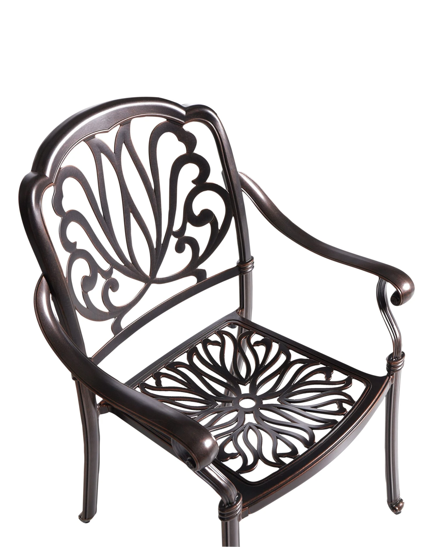 Conjunto De 4 Sillas De Metal Marrón Oscuro/beige ANCONA 9 Conjunto De 4 Sillas De Metal Marrón Oscuro/beige ANCONA - Imagen 7