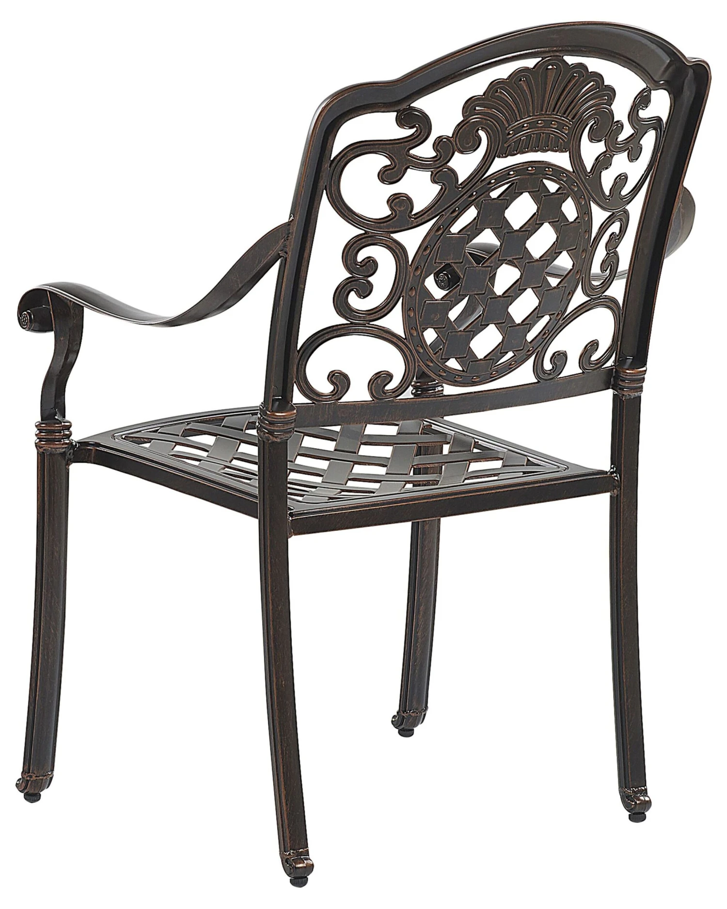 Conjunto De 4 Sillas De Jardín Marrones SALENTO 8 Conjunto De 4 Sillas De Jardín Marrones SALENTO - Imagen 6