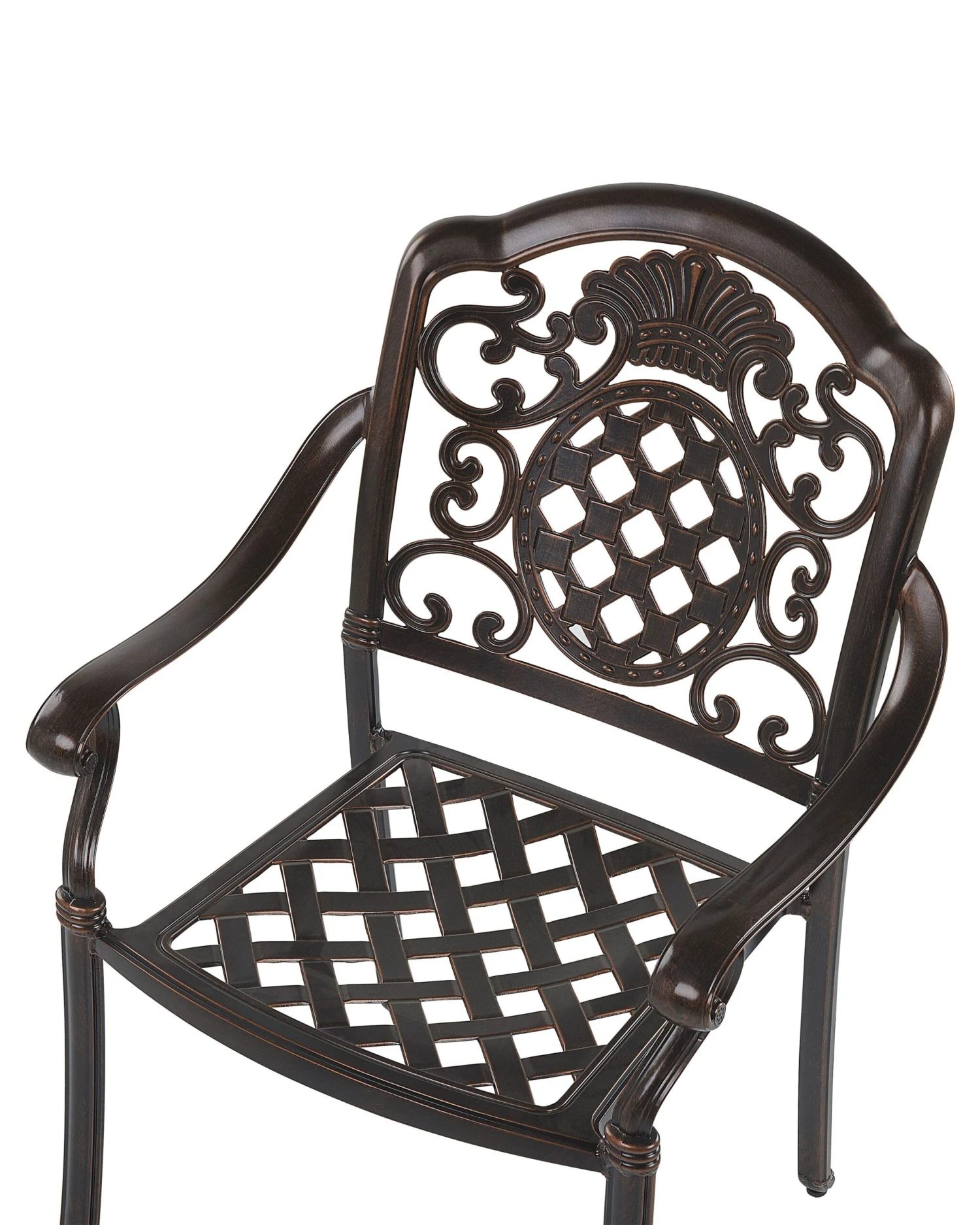 Conjunto De 4 Sillas De Jardín Marrones SALENTO 9 Conjunto De 4 Sillas De Jardín Marrones SALENTO - Imagen 7