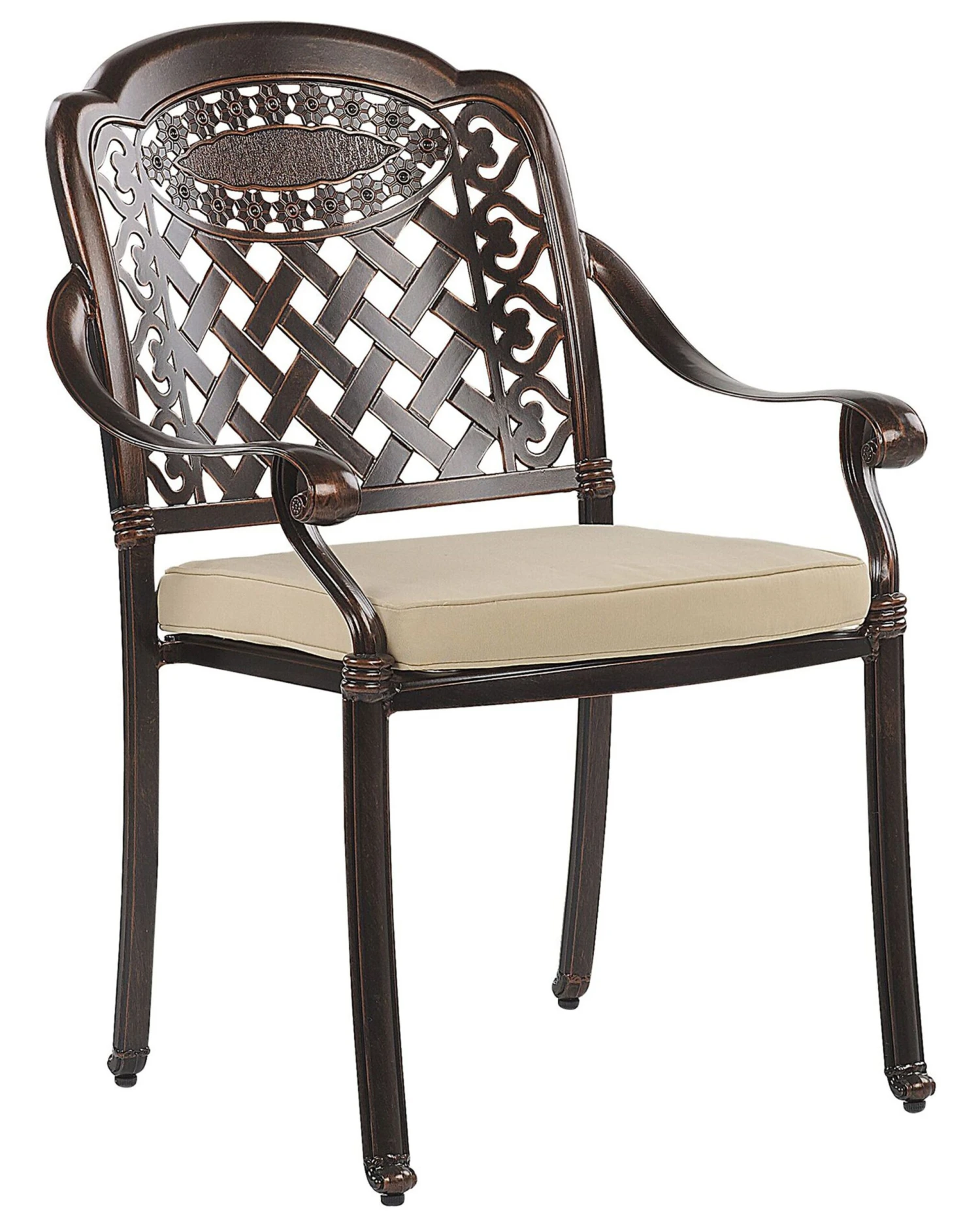 Conjunto De 4 Sillas De Jardín Marrón MANFRIA 8 Conjunto De 4 Sillas De Jardín Marrón MANFRIA - Imagen 6