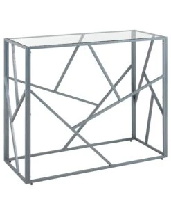 Consola De Vidrio Plateado 100 X 40 Cm ORLAND