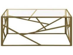 Mesa De Centro De Vidrio Dorado 100 X 50 Cm ORLAND 12 Mesa De Centro De Vidrio Dorado 100 X 50 Cm ORLAND -Beliani undef src sa picid 767892 type whitesh image