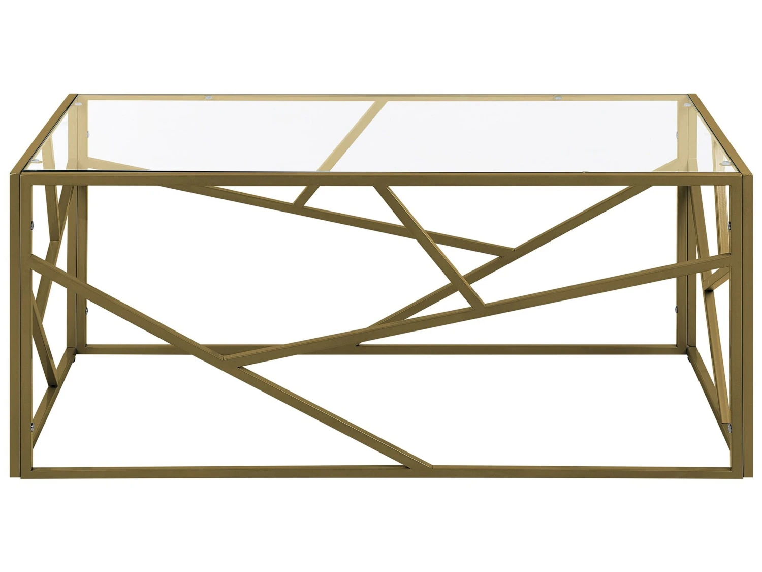 Mesa De Centro De Vidrio Dorado 100 X 50 Cm ORLAND 6 Mesa De Centro De Vidrio Dorado 100 X 50 Cm ORLAND - Imagen 4