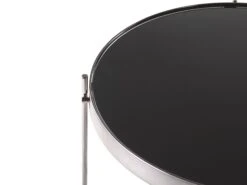 Mesa Auxiliar De Vidrio Templado/metal Negro/plateado ⌀ 40 Cm LUCEA 18 Mesa Auxiliar De Vidrio Templado/metal Negro/plateado ⌀ 40 Cm LUCEA -Beliani undef src sa picid 771214 type whitesh image