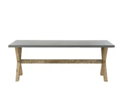 Conjunto De Jardín De Cemento Reforzado Mesa 200 X 100 Cm 6 Taburetes Gris/madera Clara OLBIA 15 Conjunto De Jardín De Cemento Reforzado Mesa 200 X 100 Cm 6 Taburetes Gris/madera Clara OLBIA -Beliani undef src sa picid 771461 type whitesh image