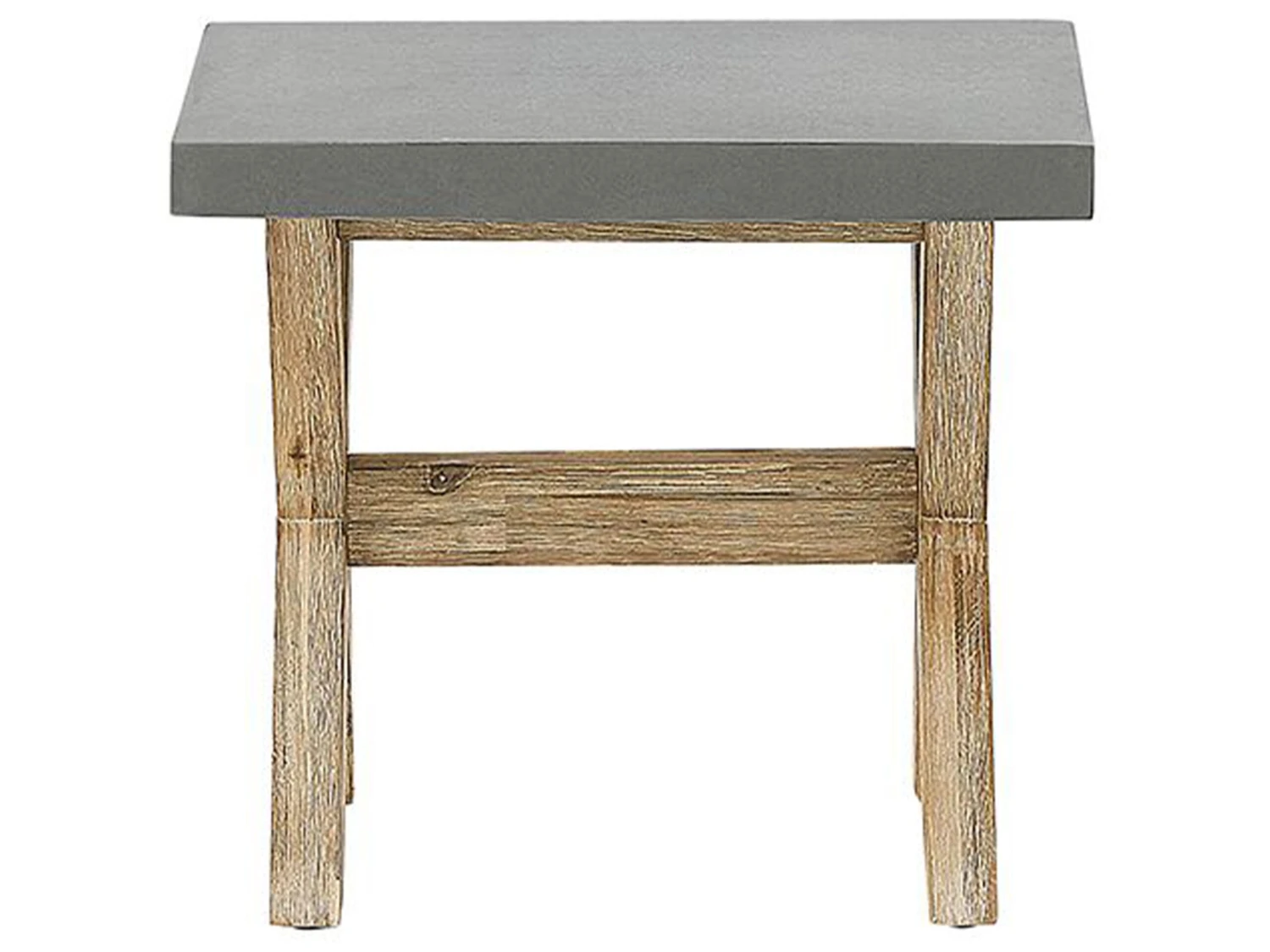 Conjunto De Jardín De Cemento Reforzado Mesa 200 X 100 Cm 6 Taburetes Gris/madera Clara OLBIA 8 Conjunto De Jardín De Cemento Reforzado Mesa 200 X 100 Cm 6 Taburetes Gris/madera Clara OLBIA - Imagen 6