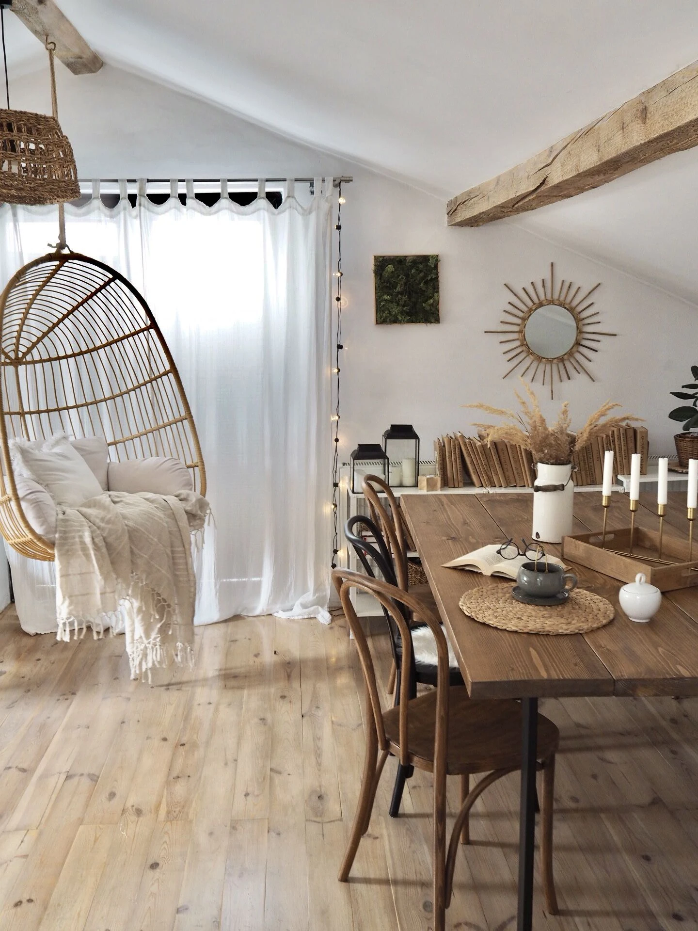 Silla Colgante De Ratán Color Natural CASOLI 6 Silla Colgante De Ratán Color Natural CASOLI - Imagen 4