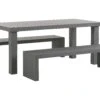 Conjunto De Jardín De Cemento Reforzado Mesa Y 2 Bancos Con Forma De U Gris TARANTO 1 Conjunto De Jardín De Cemento Reforzado Mesa Y 2 Bancos Con Forma De U Gris TARANTO -Beliani undef src sa picid 775834 type whitesh image