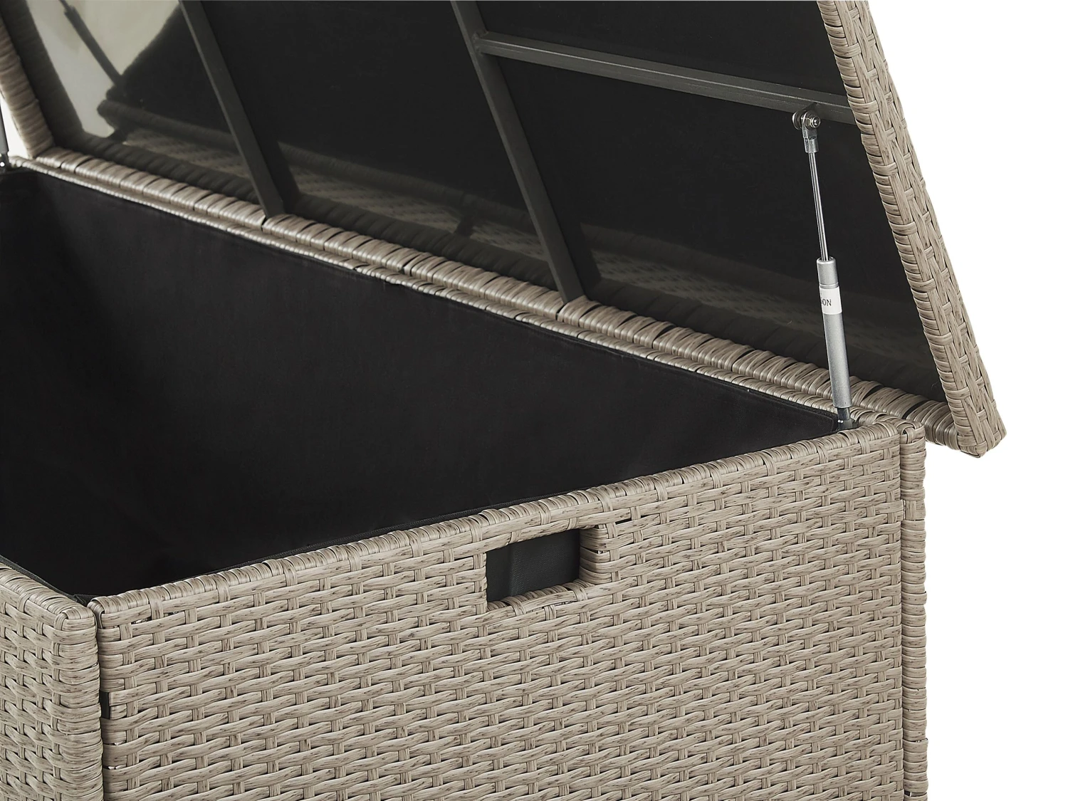 Arcón De Ratán Gris Pardo 155 X 75 Cm MODENA 8 Arcón De Ratán Gris Pardo 155 X 75 Cm MODENA - Imagen 6