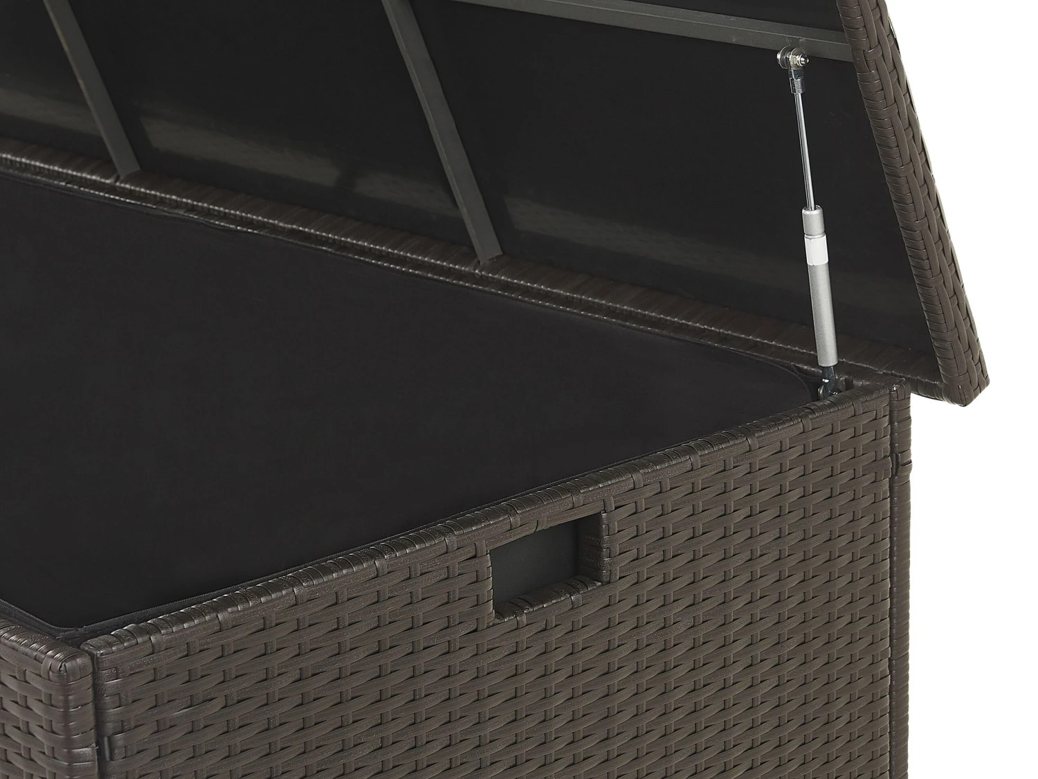 Arcón De Ratán Marrón Oscuro/negro 155 X 75 Cm MODENA 8 Arcón De Ratán Marrón Oscuro/negro 155 X 75 Cm MODENA - Imagen 6