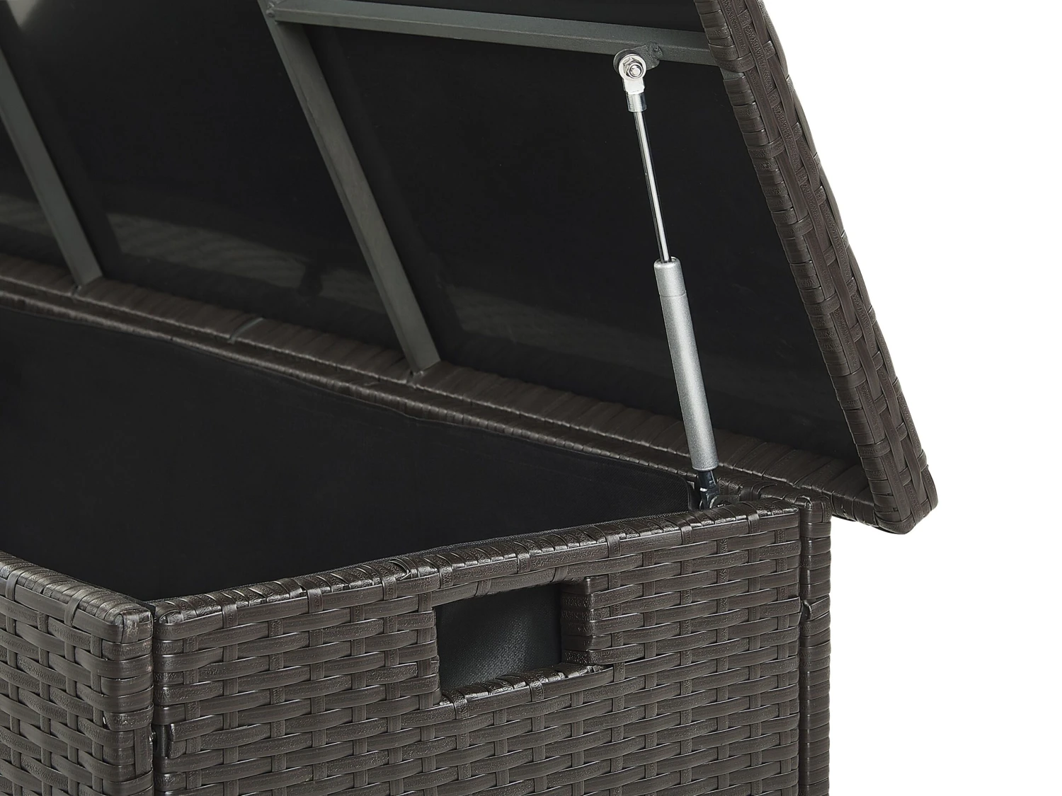 Arcón De Ratán Marrón Oscuro/negro 126 X 46 Cm MODENA 8 Arcón De Ratán Marrón Oscuro/negro 126 X 46 Cm MODENA - Imagen 6