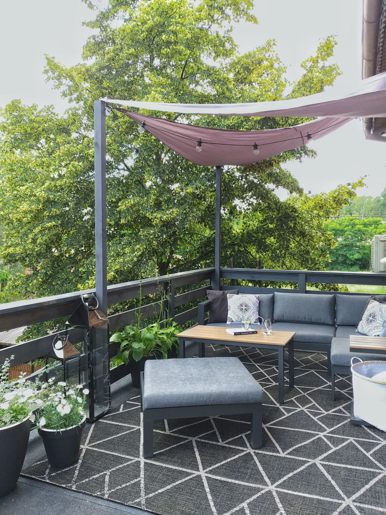 Conjunto De Jardín En Aluminio Negro/gris MESSINA 5 Conjunto De Jardín En Aluminio Negro/gris MESSINA - Imagen 3